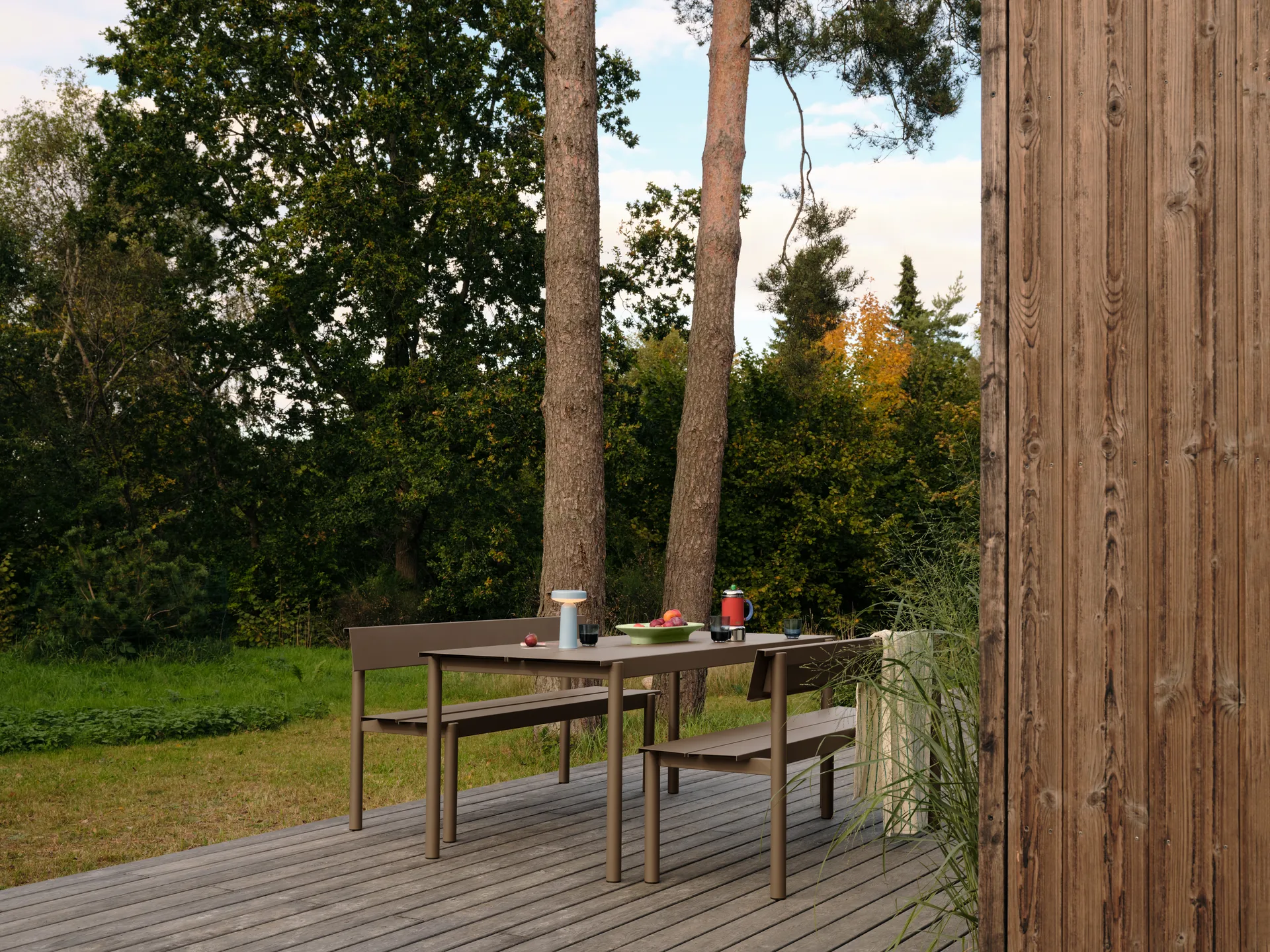 Linear Steel bord, Taupe, 220x90 cm Muuto