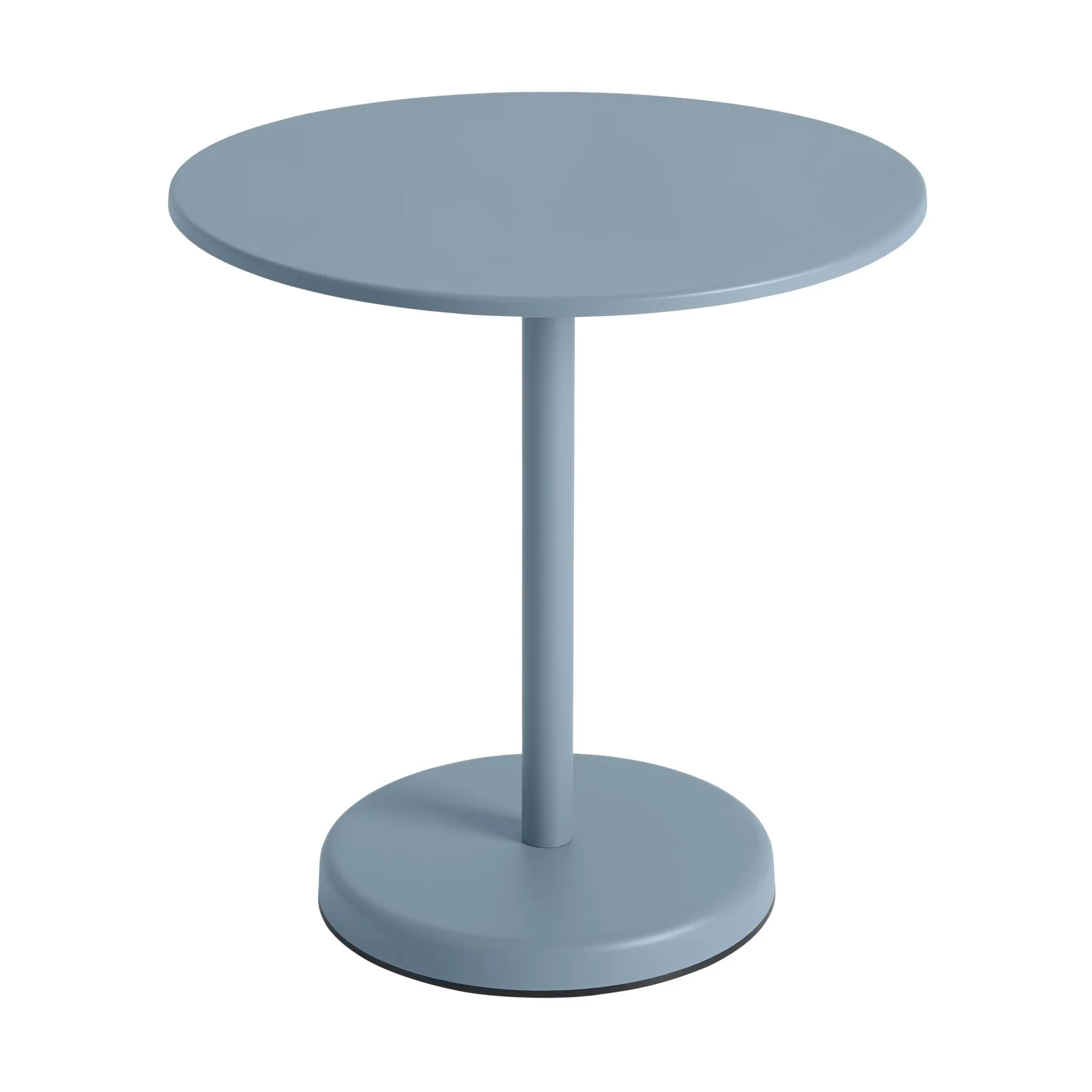 Linear steel café table V2 bord Ø70 cm Pale blue,  Muuto