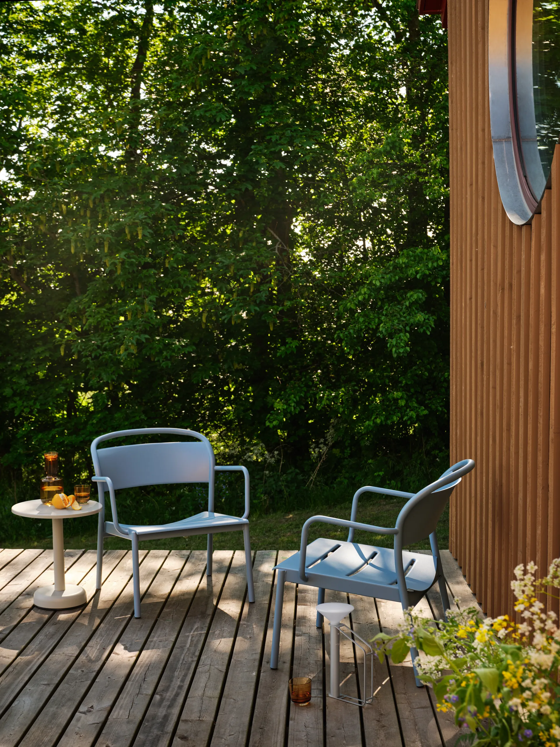 Linear Steel loungestol, Pale blue Muuto