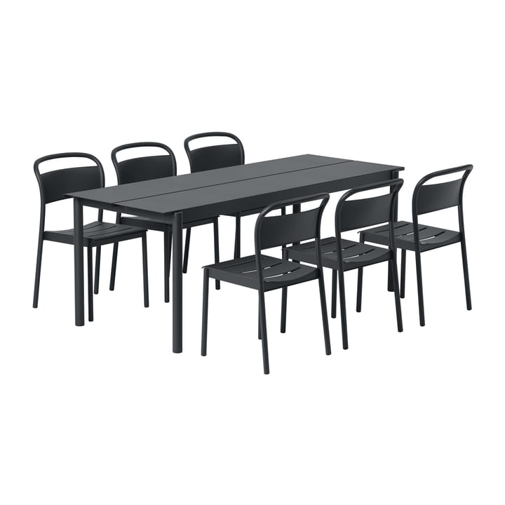 Linear steel side chair stol - Black - Muuto
