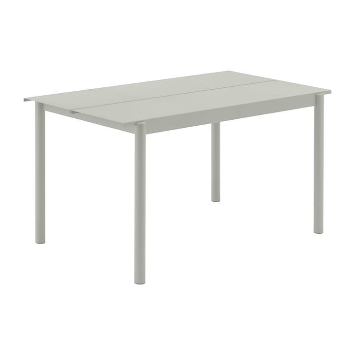 Linear steel table bord 140x75 cm - Grey (RAL 7044) - Muuto