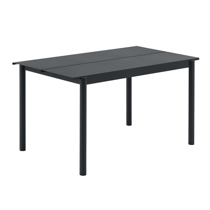 Linear steel table bord 140x75 cm - sort - Muuto