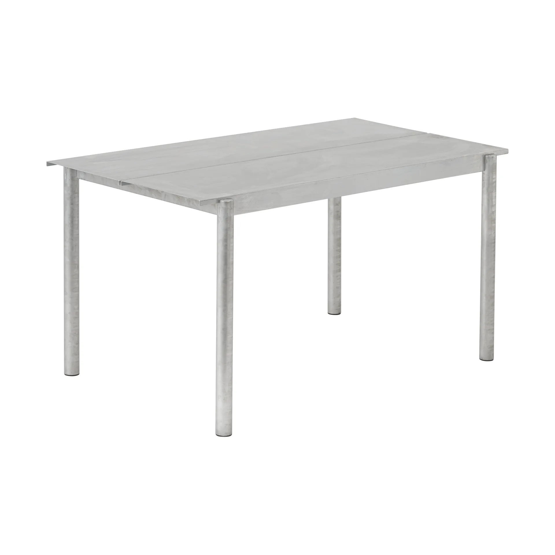 Linear steel table bord 140x75 cm, Warm galvanized steel Muuto