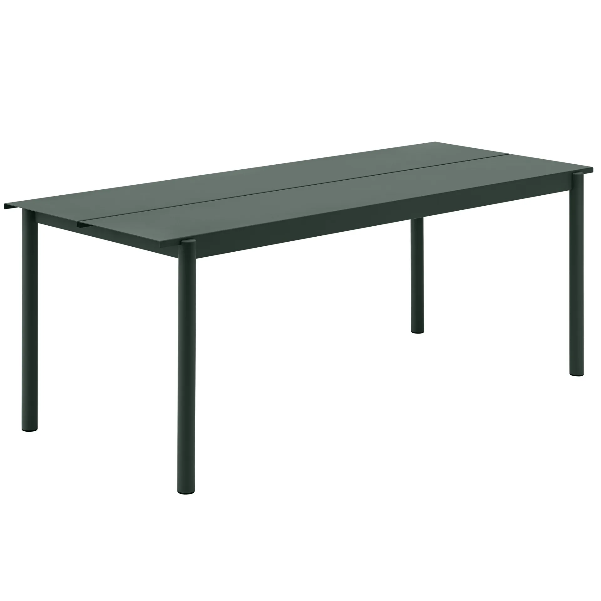 Linear steel table stålbord 200 cm, Dark green Muuto