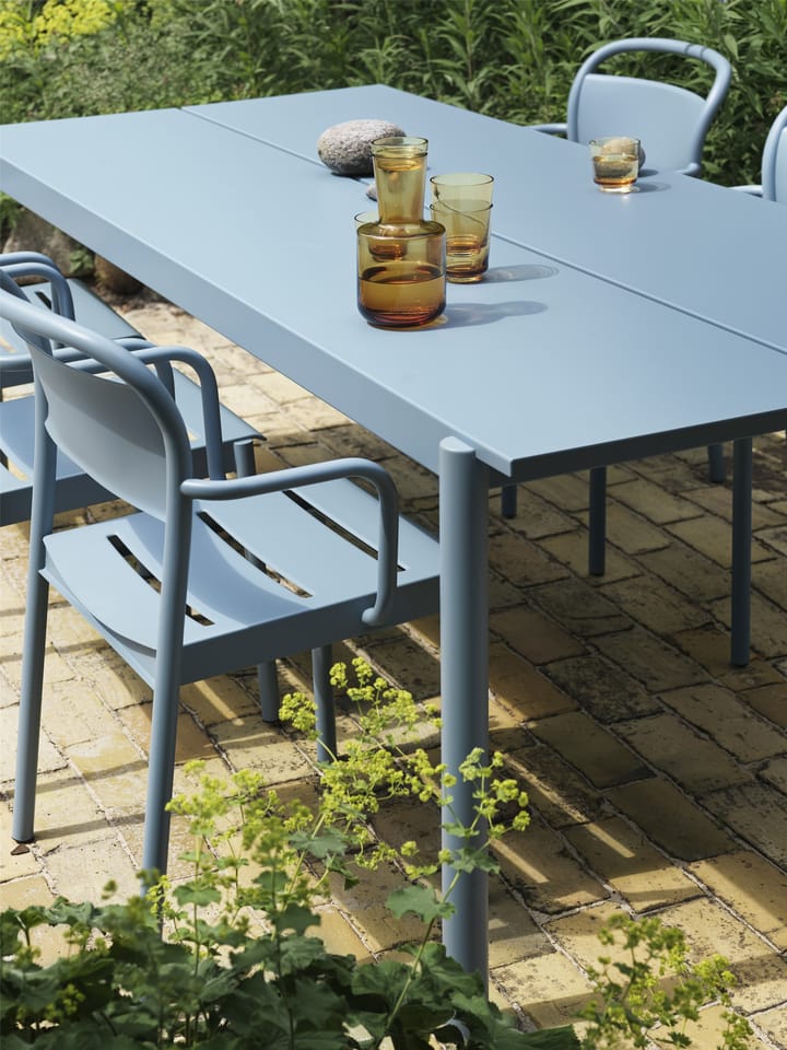 Linear steel table stålbord 200 cm, Pale blue Muuto