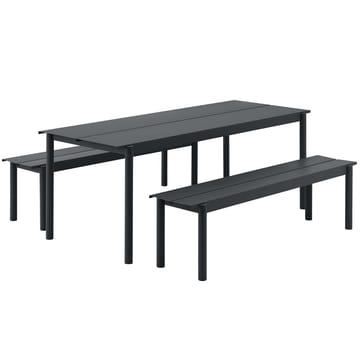 Linear steel table stålbord 200 cm - sort - Muuto