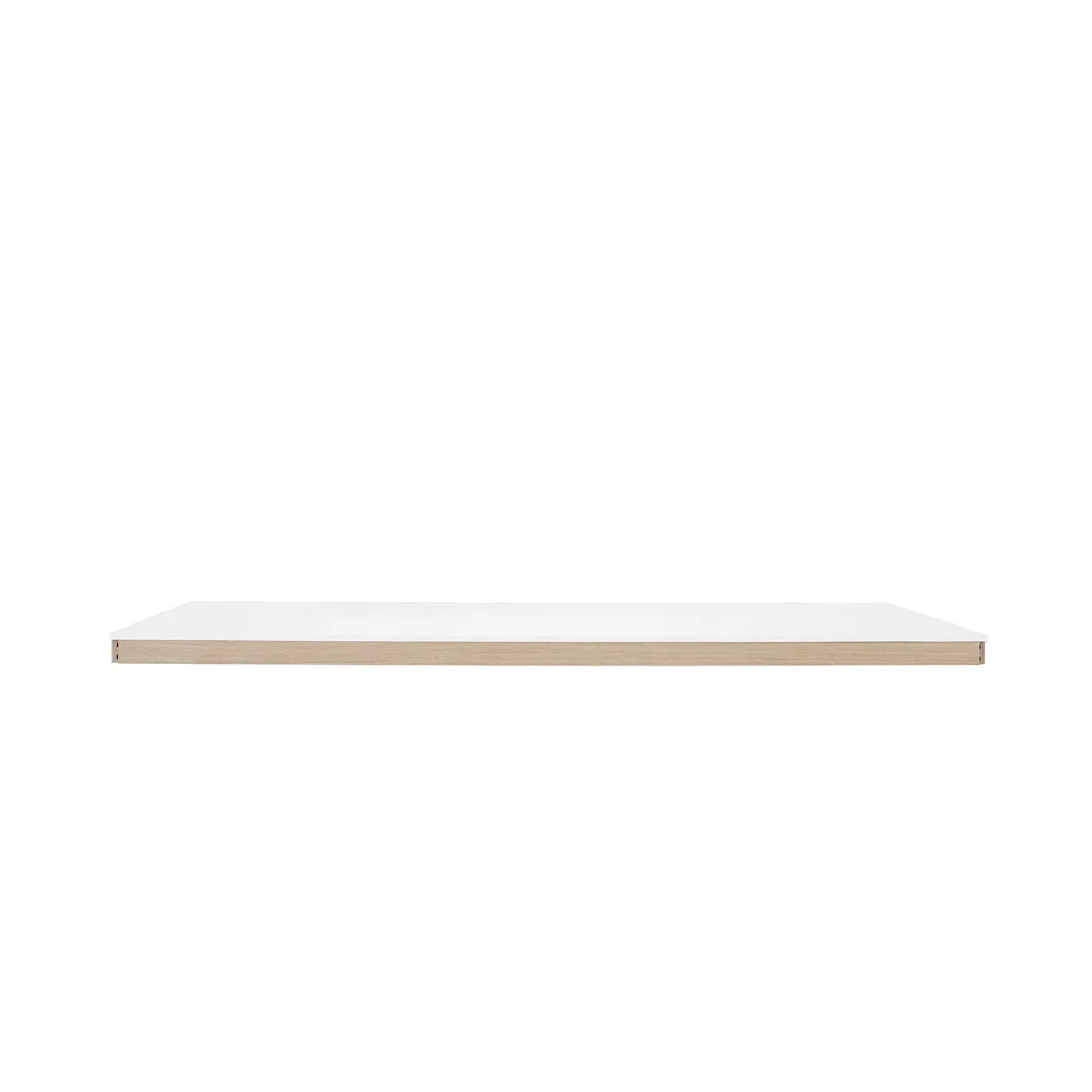 Linear System Middle Module bord, White laminate/ABS/Oak Muuto