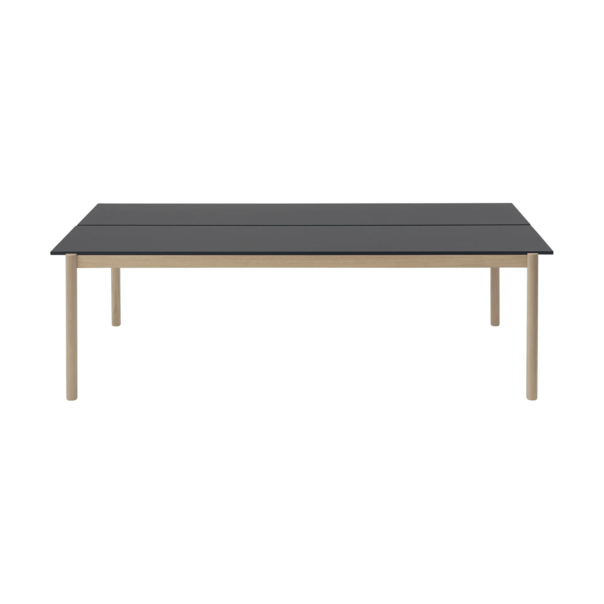 Linear System spisebord 110x240 cm, Black nanolaminate-black-oak Muuto