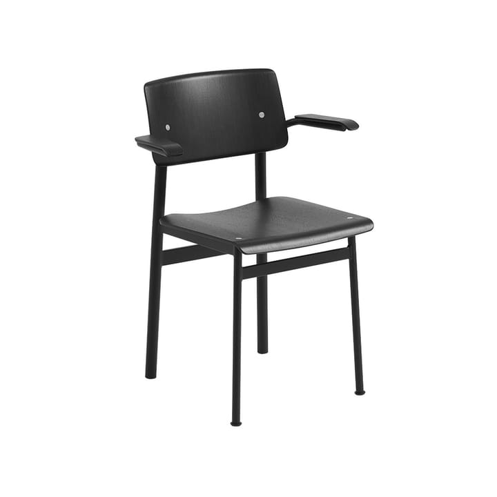 Loft lænestol med armlæn - Black/Black - Muuto