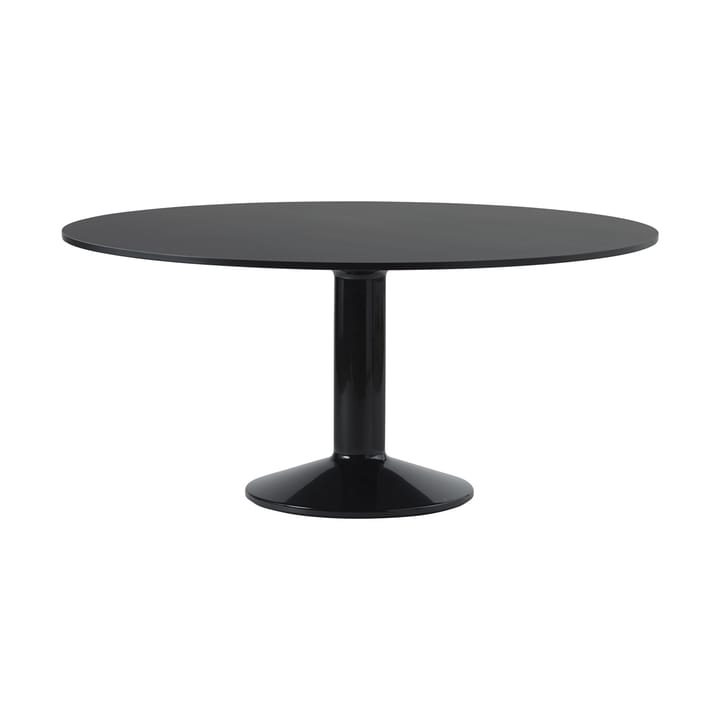 Midst søjlebord Ø160 cm, Black Linoleum/Black Muuto