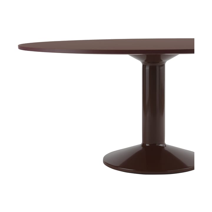 Midst søjlebord Ø160 cm, Dark Red Linoleum/Dark Red Muuto