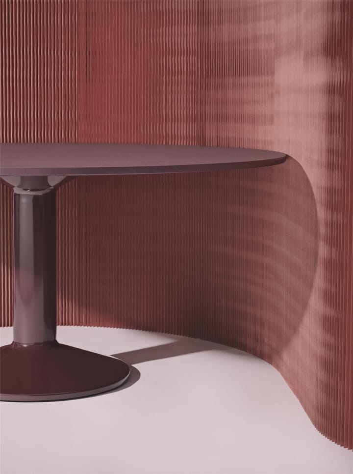 Midst søjlebord Ø160 cm, Dark Red Linoleum/Dark Red Muuto