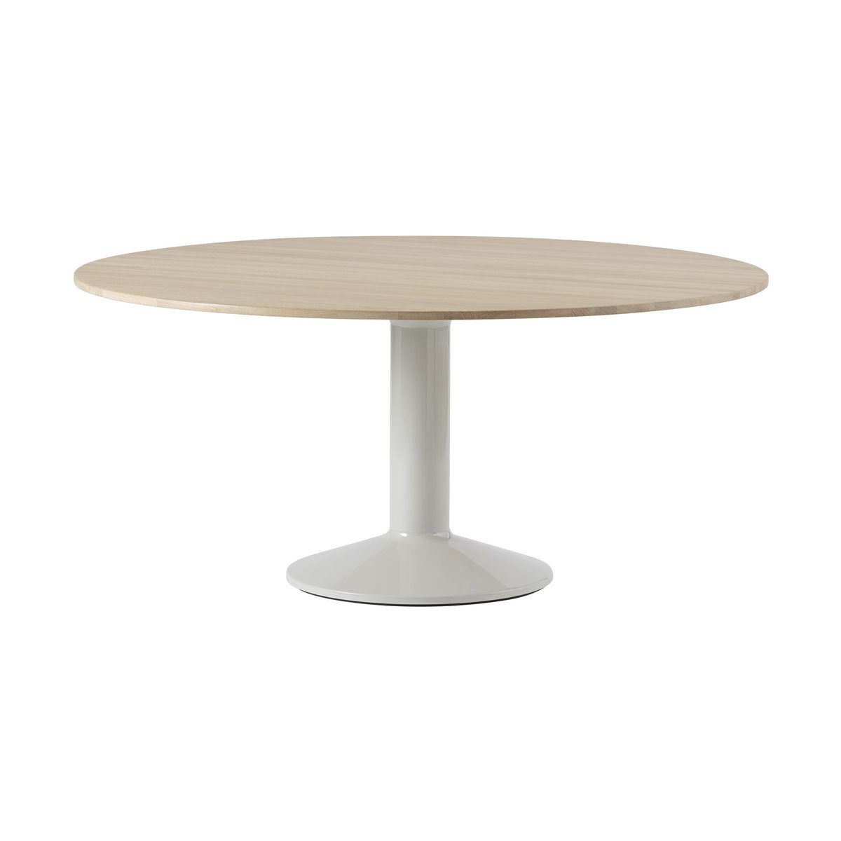Muuto Midst søjlebord Ø160 cm Oiled Oak/Grey | Skandinavisk Design | Spiseborde | Brun