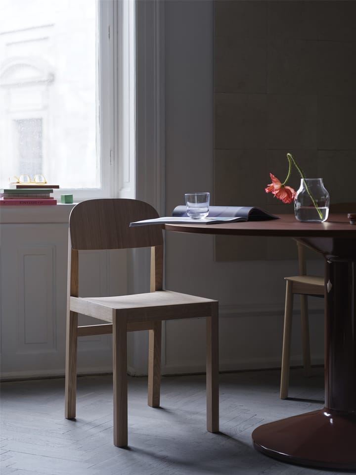 Midst søljebord Ø120 cm, Dark Red Linoleum/Dark Red Muuto