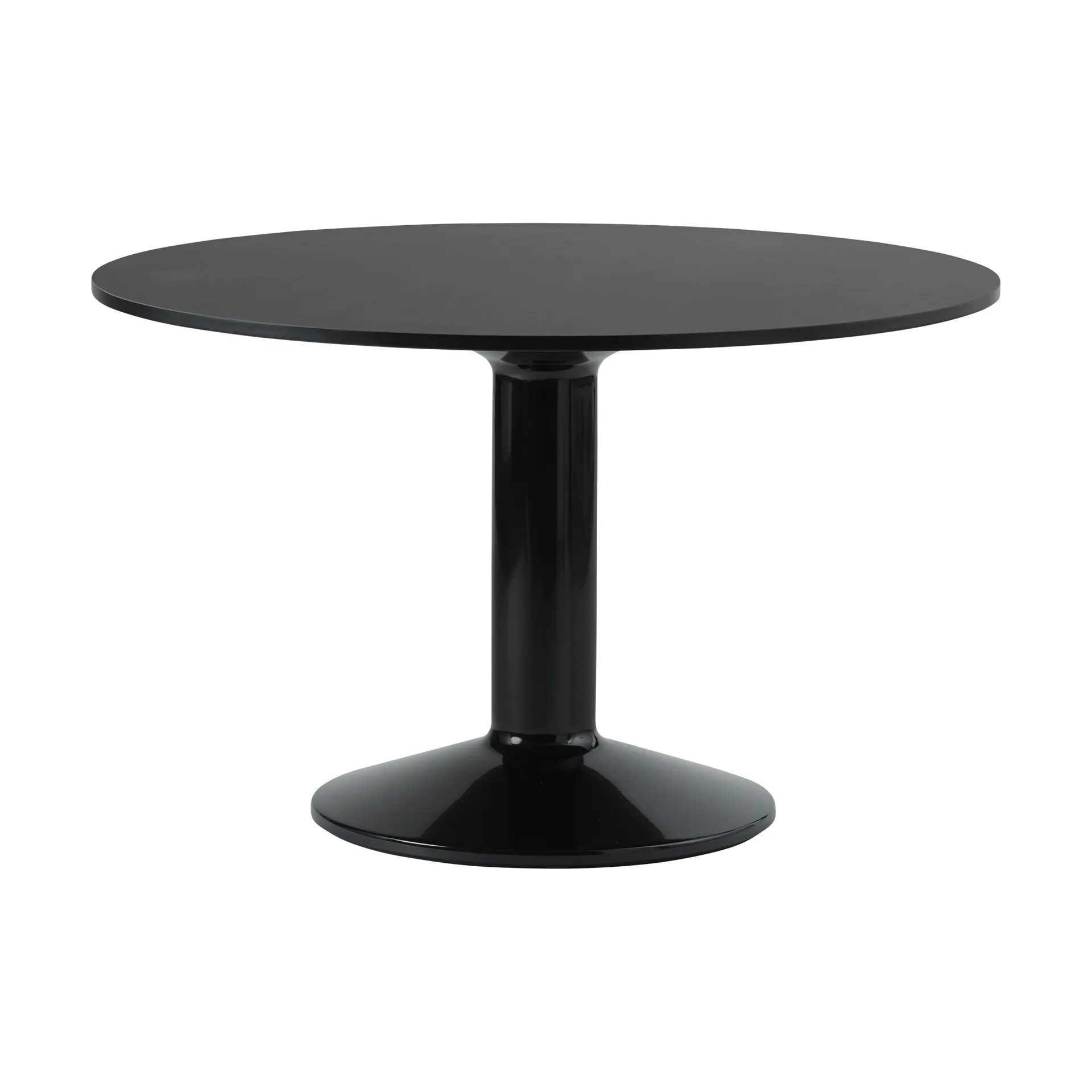 Midst søljebord, Black nanolaminate-black, Ø120 cm Muuto