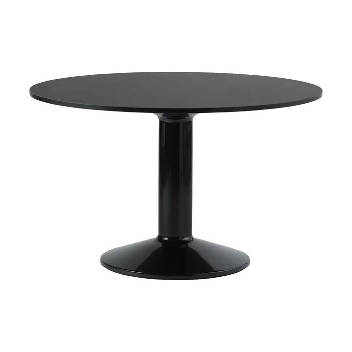 Midst søljebord - Black nanolaminate-black, Ø120 cm - Muuto