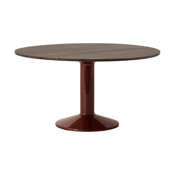 Midst søljebord - Dark oiled oak-dark red, Ø140 cm - Muuto