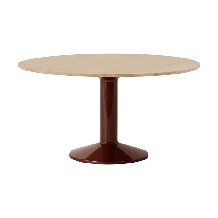 Midst søljebord - Oiled oak-dark red, Ø140 cm - Muuto