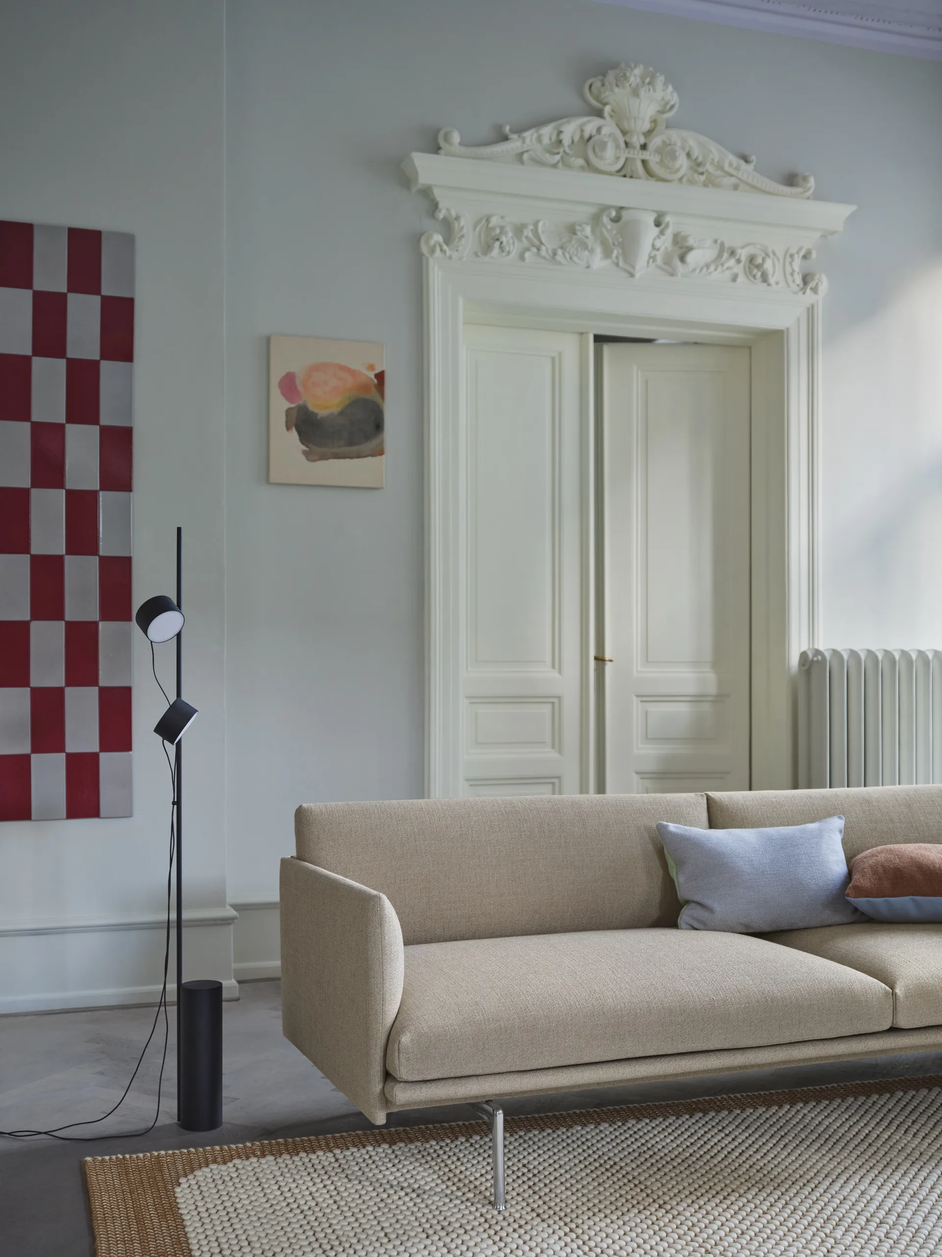 Mingle pude 35x55 cm, Copper Brown/Light Blue Muuto