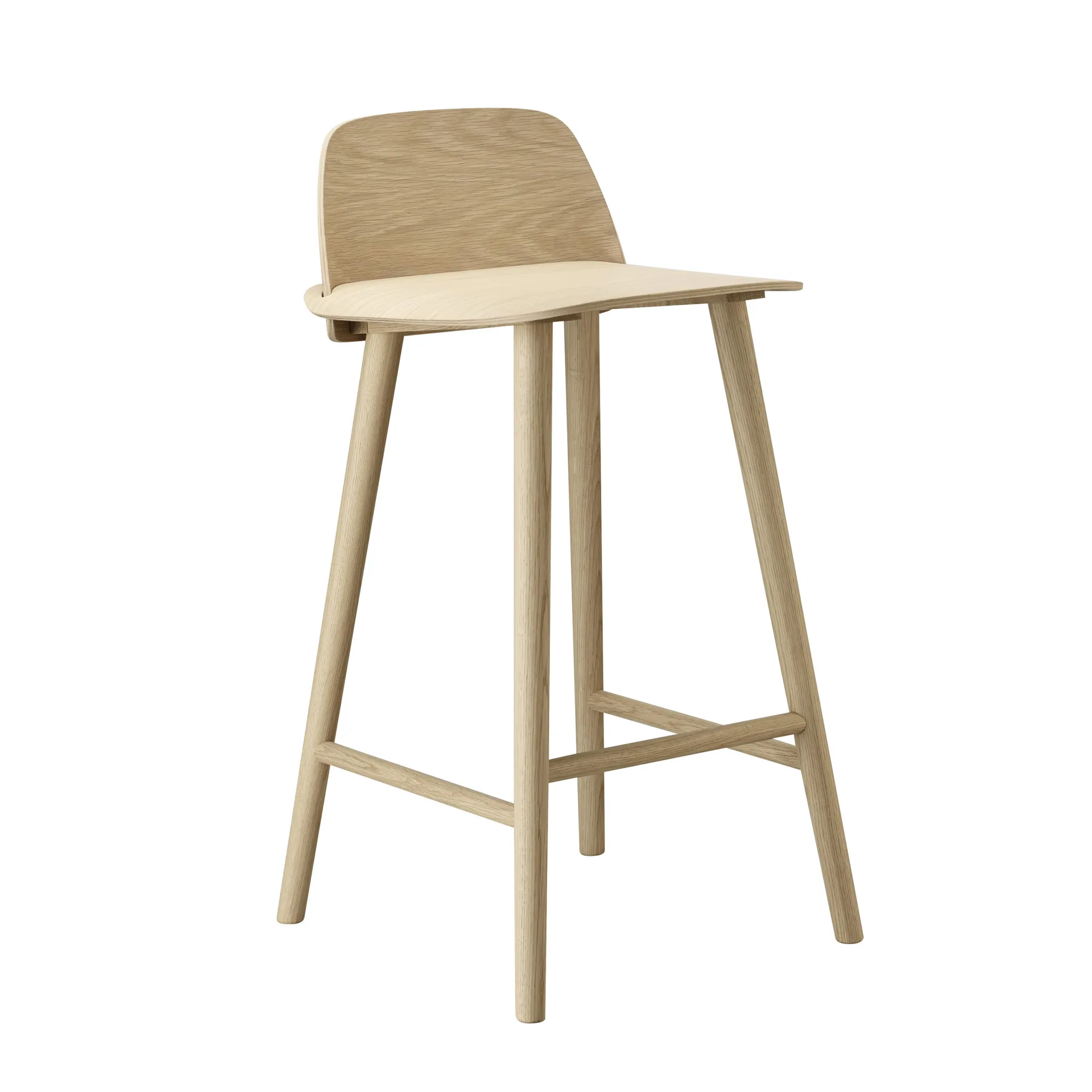 Nerd barstol 75 cm, egetræ Muuto