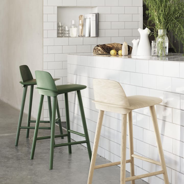 Nerd barstol 75 cm, mörkgrøn Muuto
