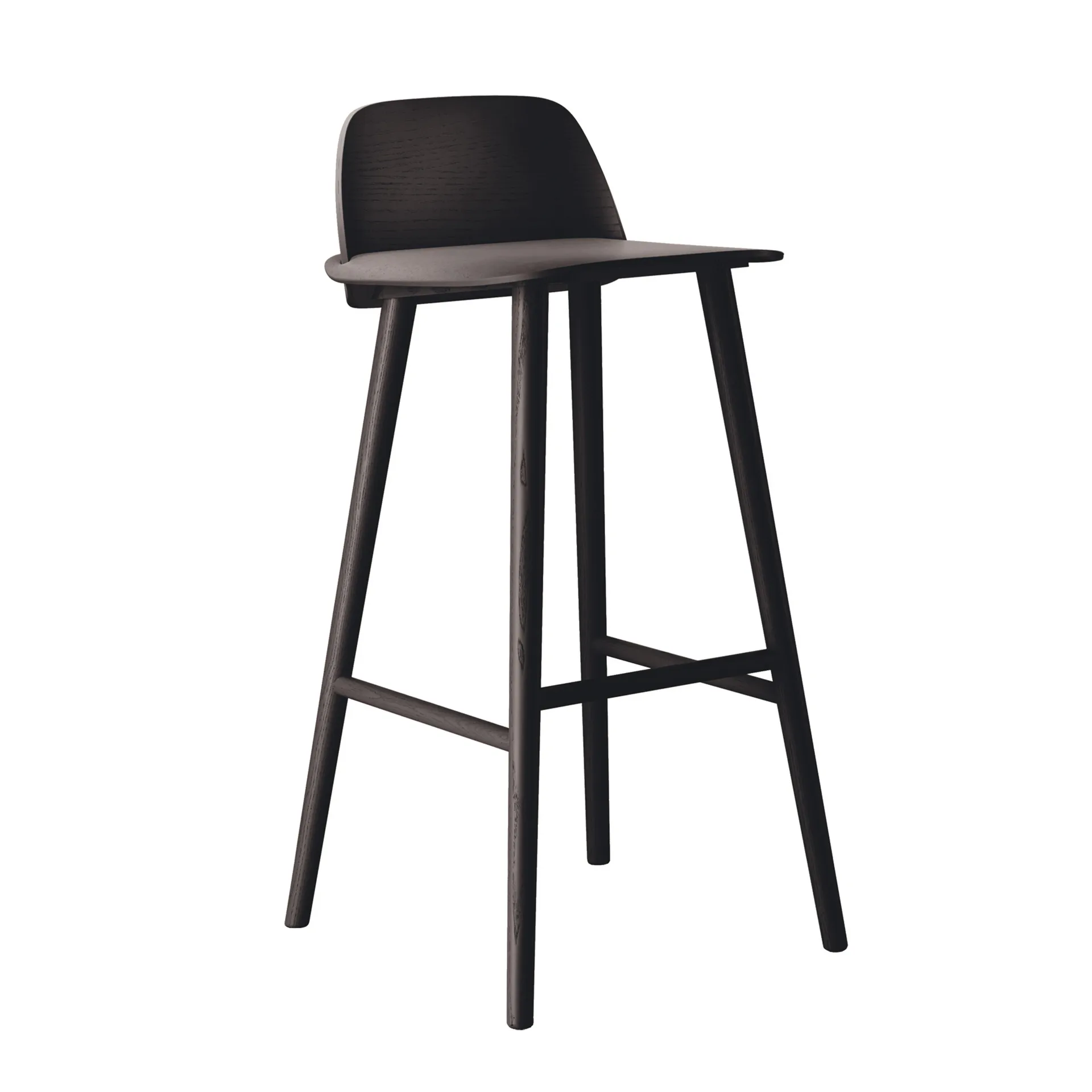 Nerd barstol 75 cm, sort Muuto