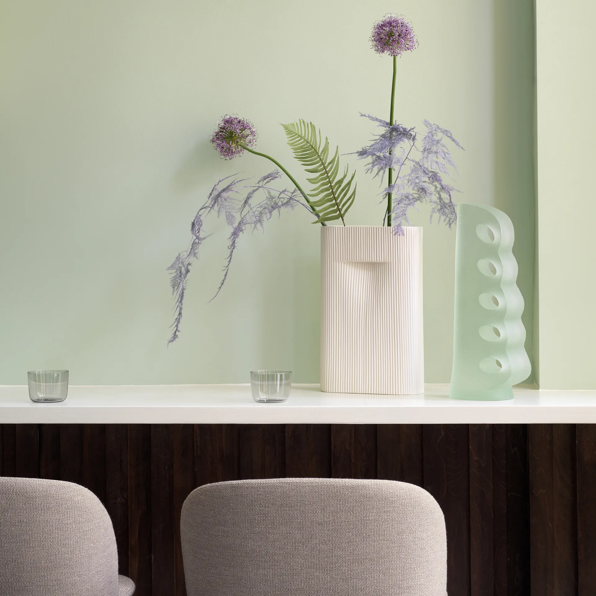 Oslo barstol forkromede ben, Ocean 32 Muuto