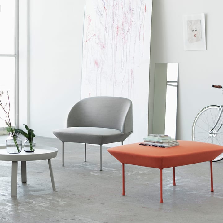 Oslo pouf - Steelcut 550, Tangerine - Muuto