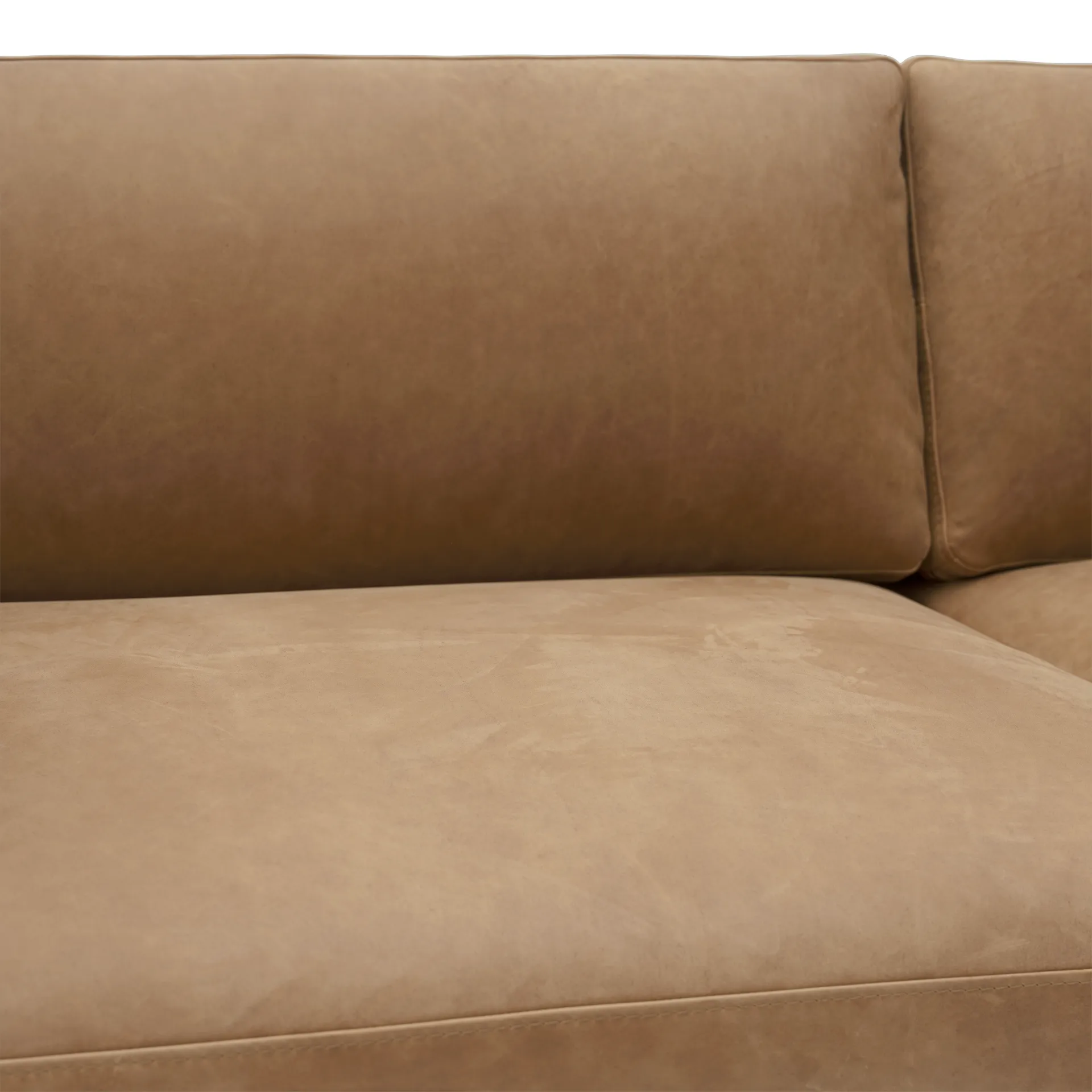Outline 3,5-personers sofa polished alu, Grace leather Camel Muuto