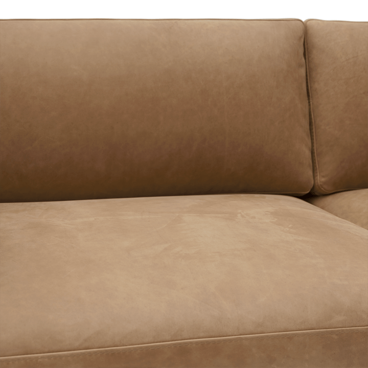 Outline 3,5-personers sofa polished alu, Grace leather Camel Muuto