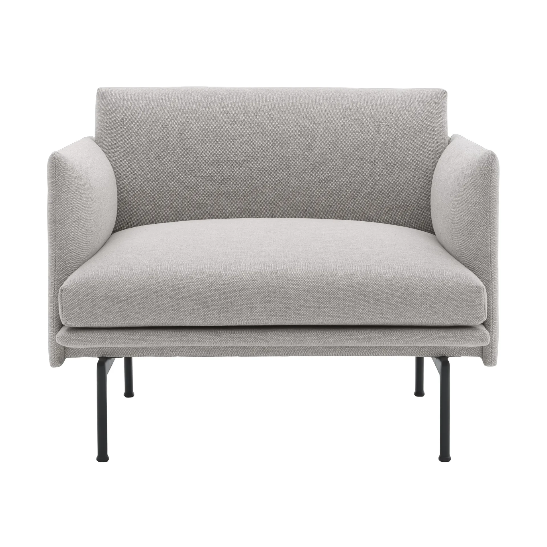 Outline chair lænestol stof, Clay 12/Black Muuto