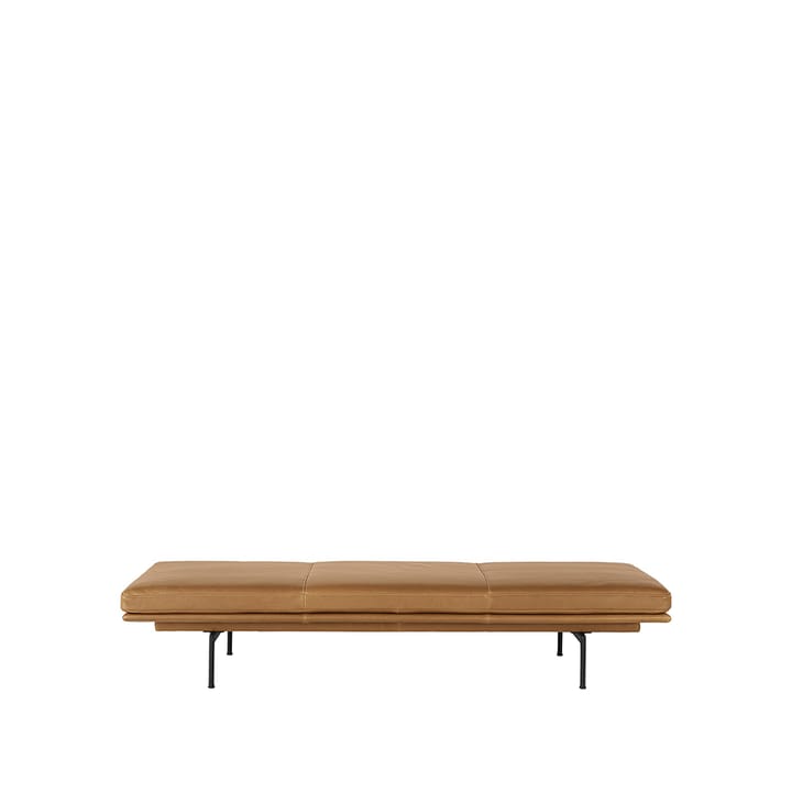 Outline daybed - Refine leather cognac, black - Muuto