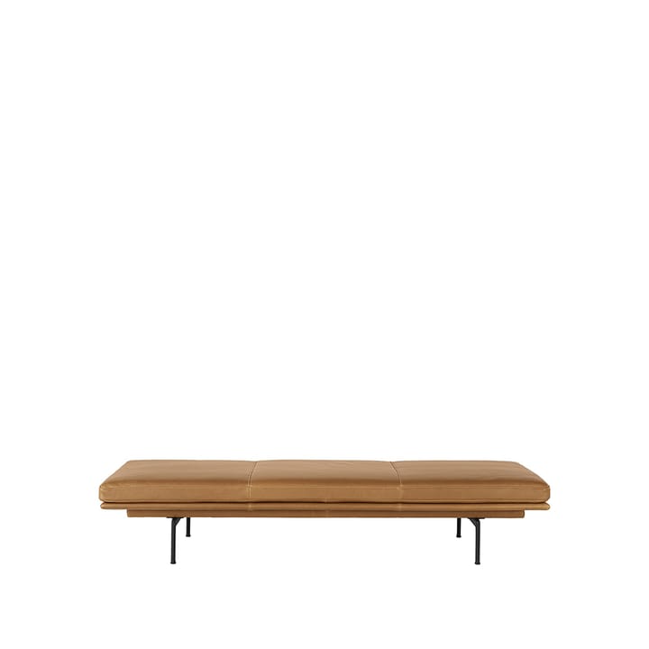 Outline daybed - Refine leather cognac, black - Muuto