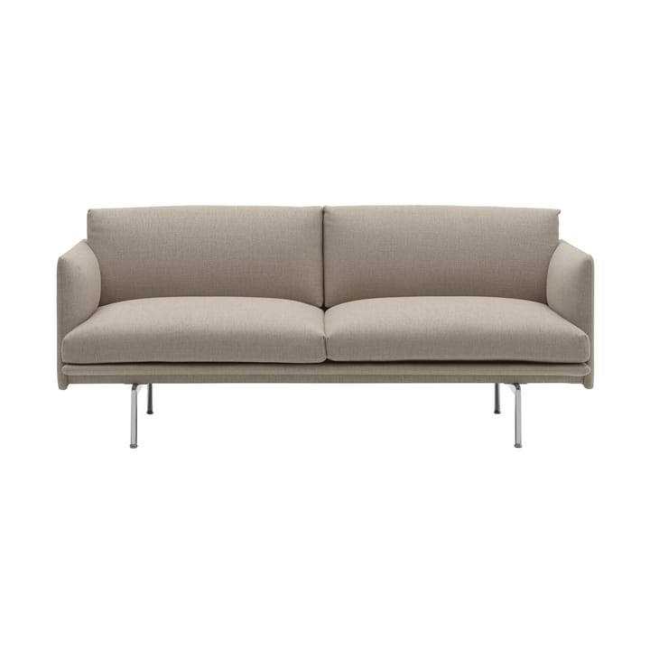 Outline sofa 2-pers. - Ecriture 240/Polished Aluminum - Muuto