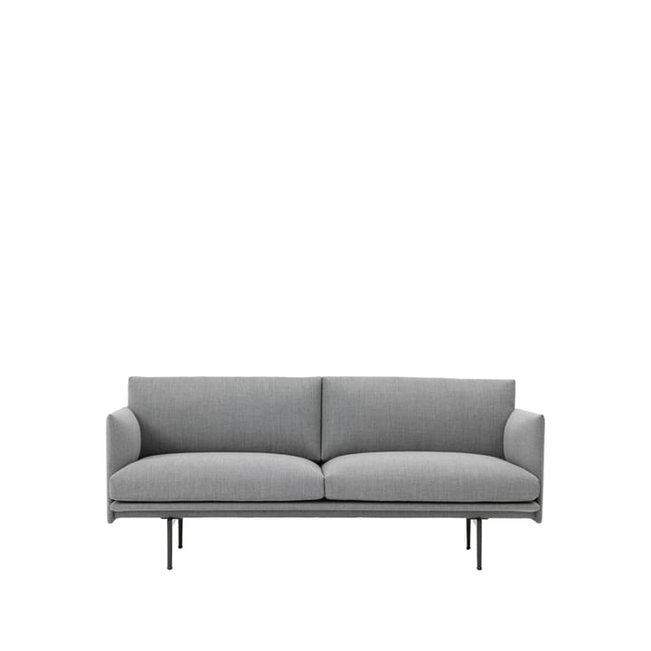 Outline sofa 2-pers. - Fiord 151 grey/black - Muuto