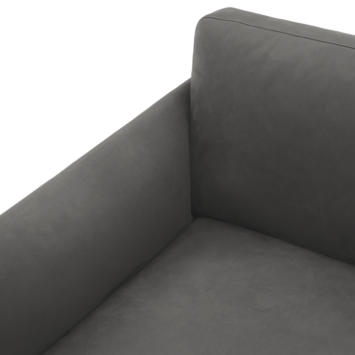 Outline sofa 3-pers. læder, Grace leather Camel-sorte ben Muuto