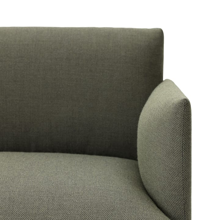 Outline sofa 3-pers. læder - Refine sort, aluminiumsben - Muuto