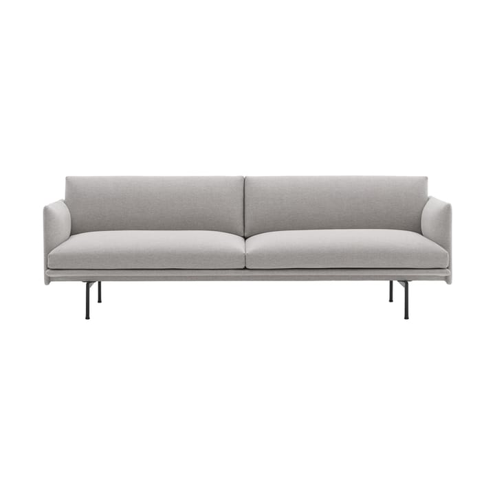 Outline sofa 3-pers. stof - Clay 12/Black - Muuto