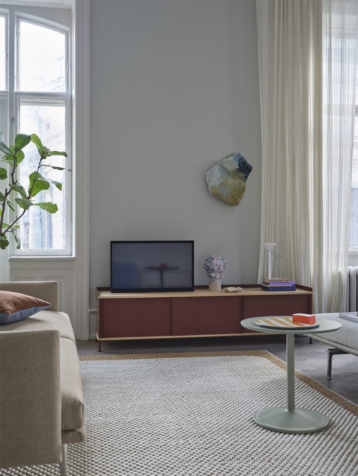 Outline sofa 3-pers. stof, Ecriture 240/Polished Aluminum Muuto