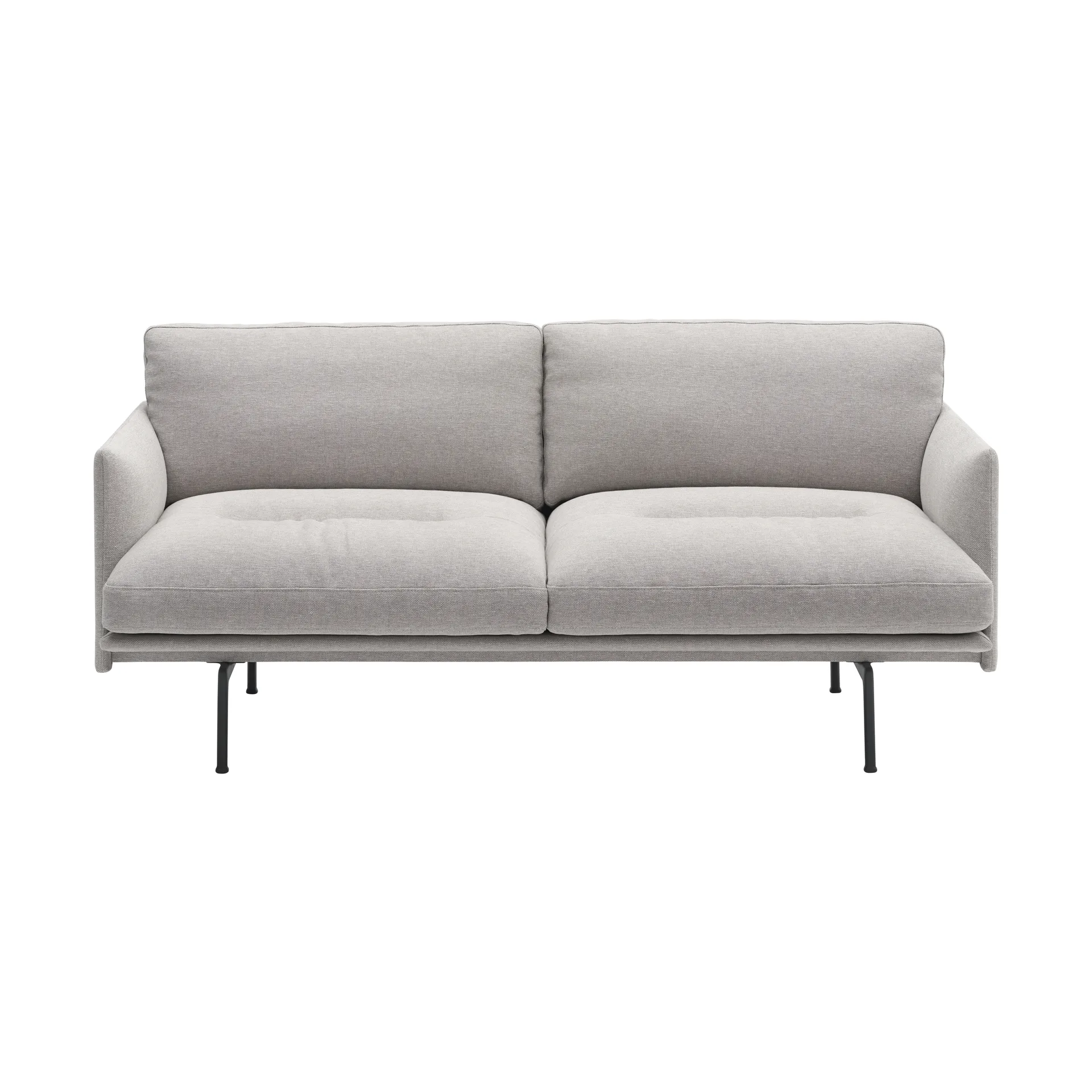 Outline Soft sofa, Clay 12-sorte ben, 2-pers. Muuto