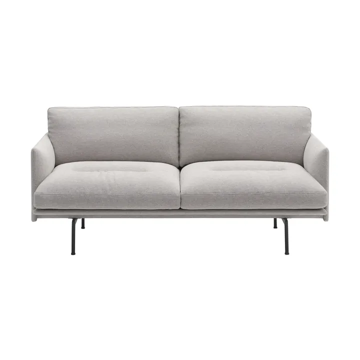 Outline Soft sofa - Clay 12-sorte ben, 2-pers. - Muuto