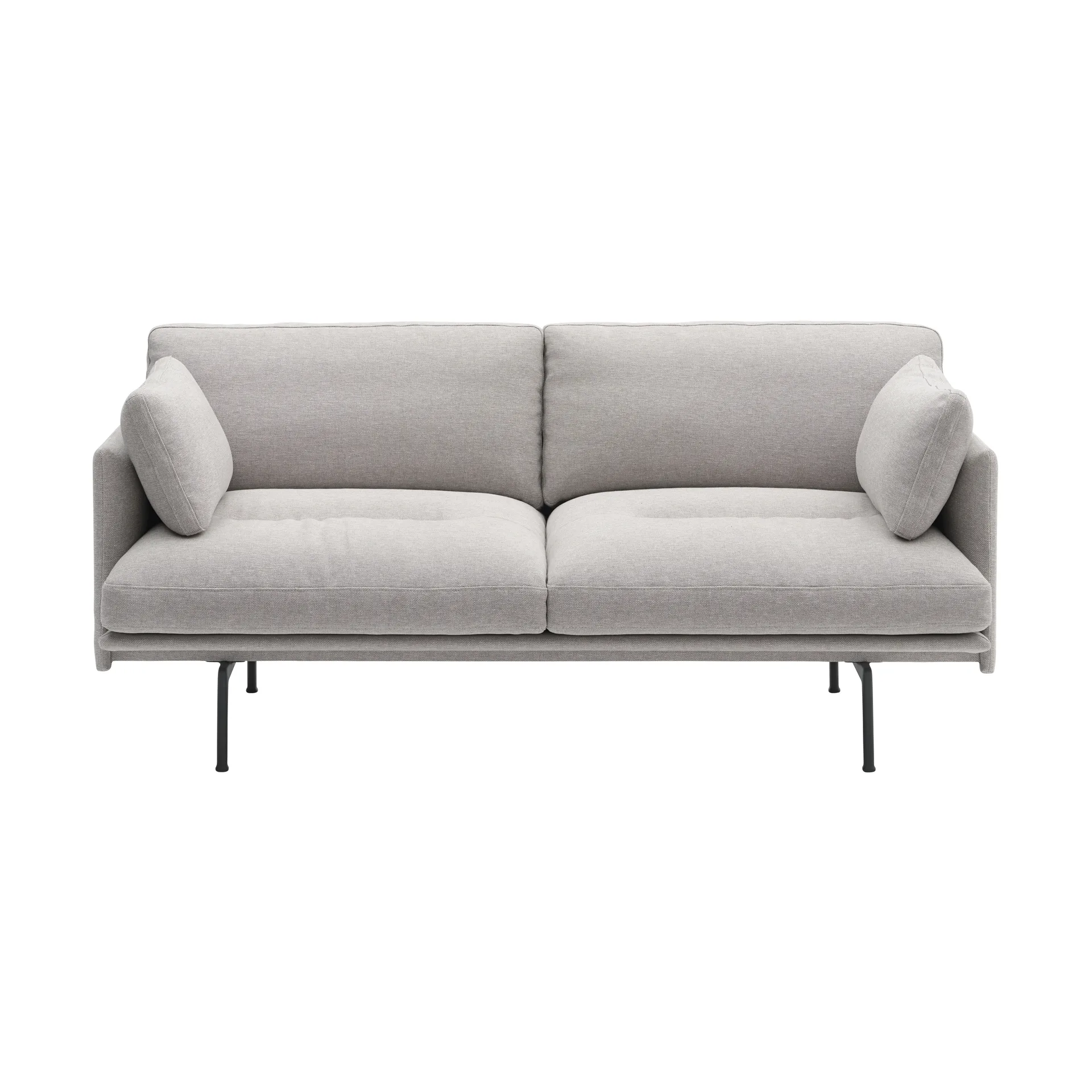 Outline Soft sofa, Clay 12-sorte ben, 2-pers. Muuto