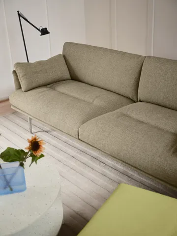 Outline Soft sofa - Clay 15-aluminiumsben, 3-personers sofa - Muuto
