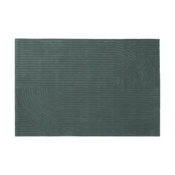Relevo Rug Quattro uldtæppe - Dark green, 200x300 cm - Muuto