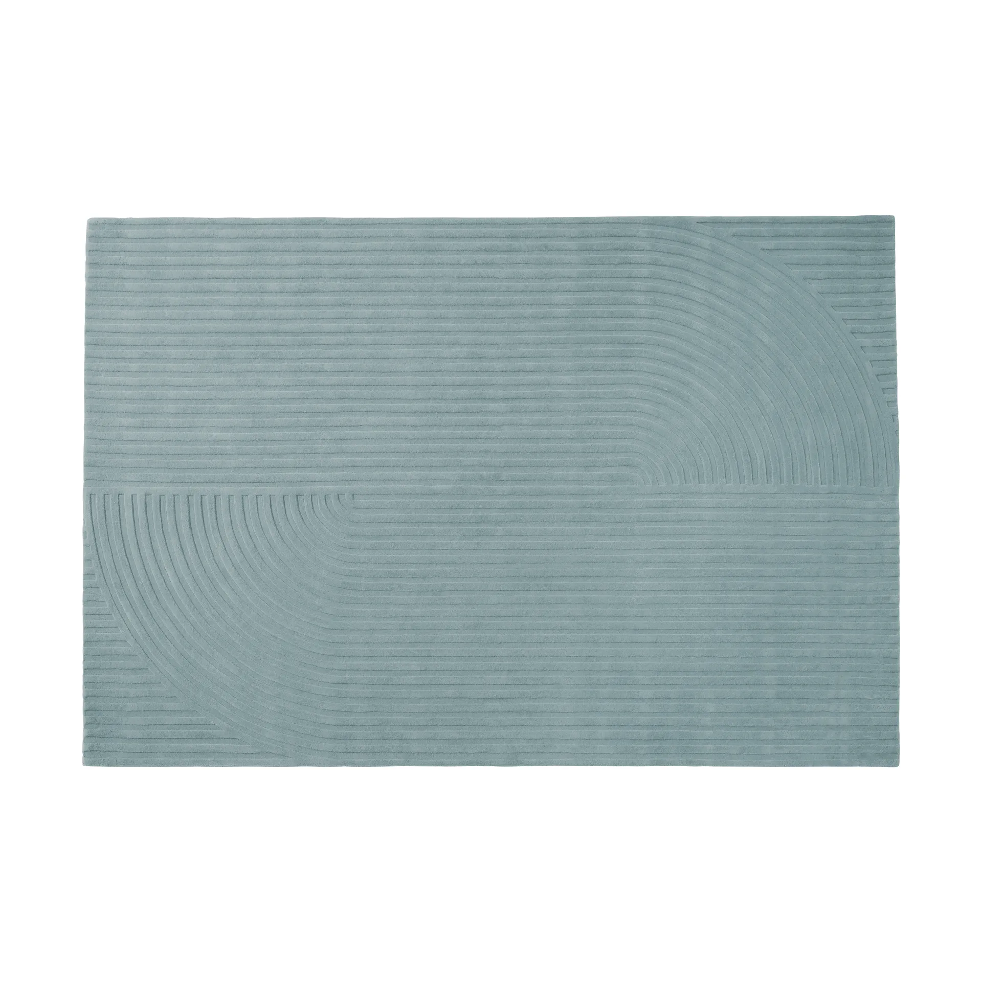 Relevo Rug Quattro uldtæppe, Sage green, 200x300 cm Muuto
