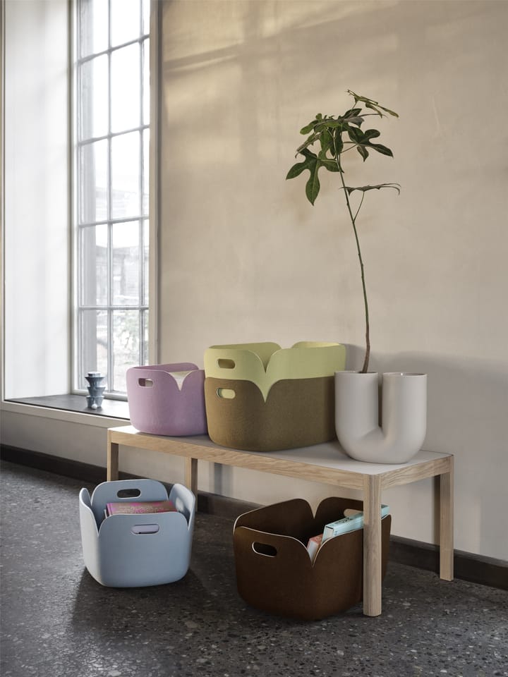 Restore opbevaringskurv - Beige/Green - Muuto