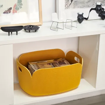 Restore opbevaringskurv - gul - Muuto