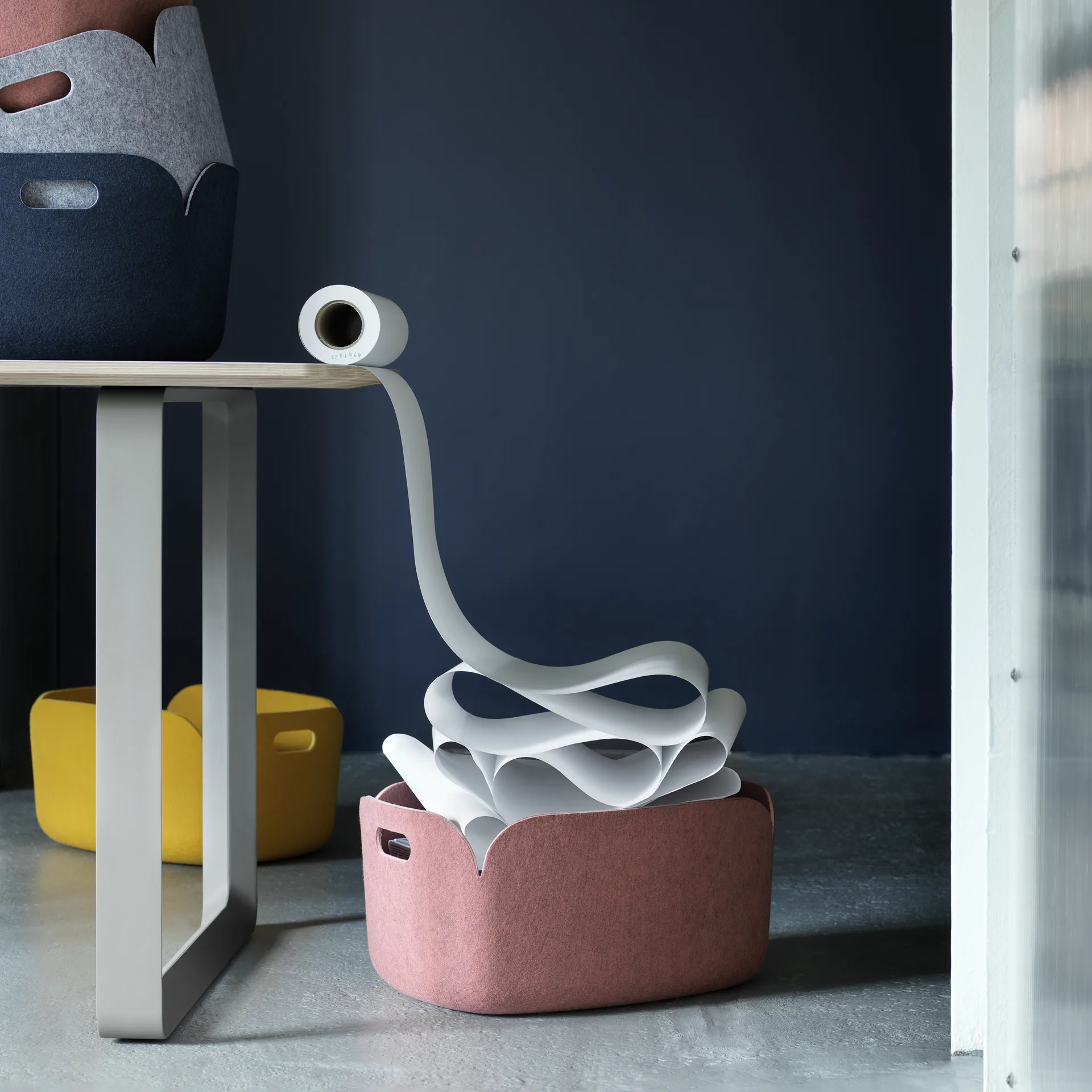 Restore opbevaringskurv, gul Muuto