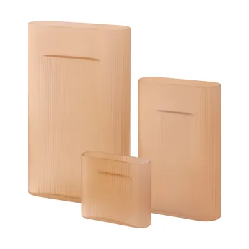 Ridge vase matteret glas 16,5 cm - Light orange - Muuto