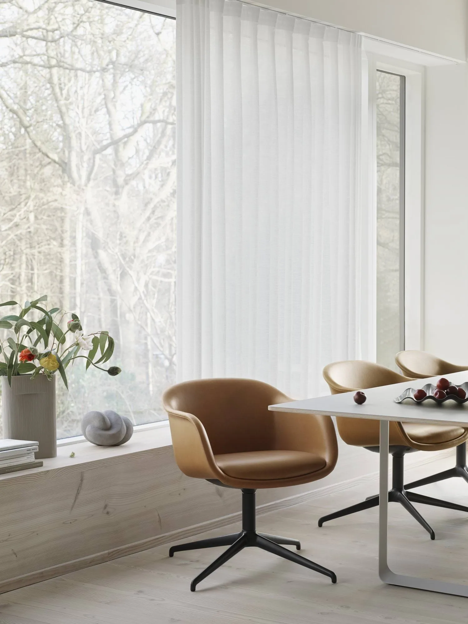 Ridge vase matteret glas 16,5 cm, Light orange Muuto